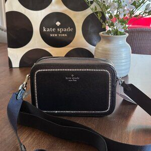 Kate Spade Madison Mini Camera Crossbody with Faux Crystals KJ955 Crystal